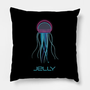 Neon Jellyfish Pillow