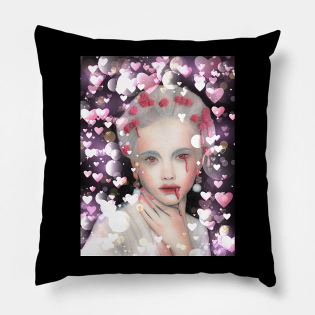 Vampire Love Pillow by teenamarie23art