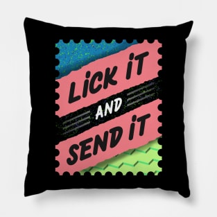 Lick It And Send It F1 Stamp Design Pillow