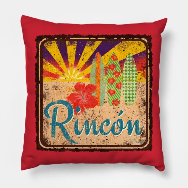 Rincon Sunset Pillow by Veronica Morales Designer