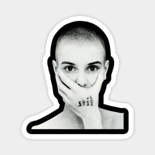 Sinead O Connor black and white Magnet