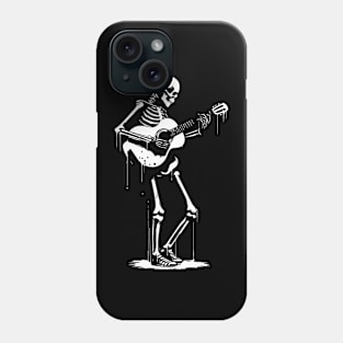 skeleton playing the guitar Phone Case