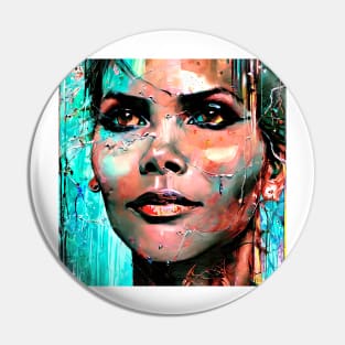 Face of Halle Berry Pin