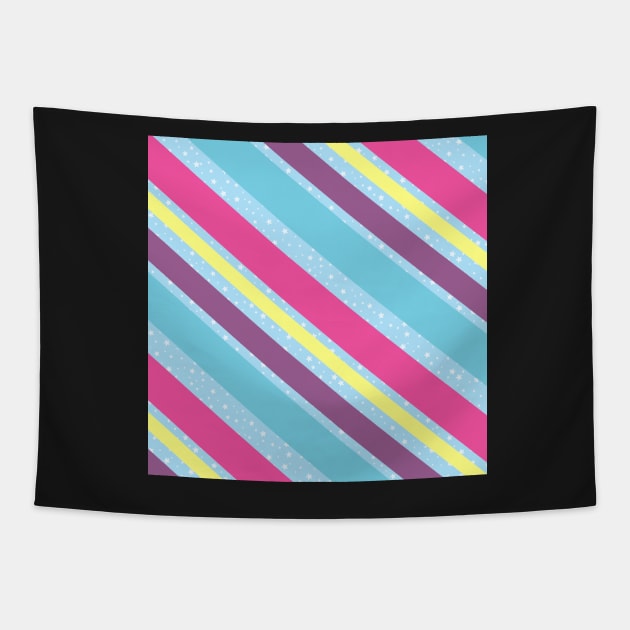 Super Pretty Stripes in Candy Colors Tapestry by CeeGunn