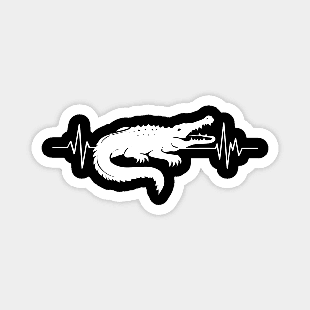 Alligator Heartbeat Line Magnet by The WYLD Tribe