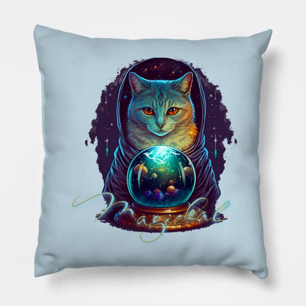 Magickal Space Cat Pillow by The Sherwood Forester