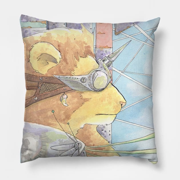 Lion Pilot Pillow by Aqutalion