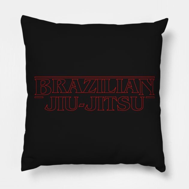 Brazilian Jiu-Jitsu - Weirder Things (BJJ) Pillow by fromherotozero