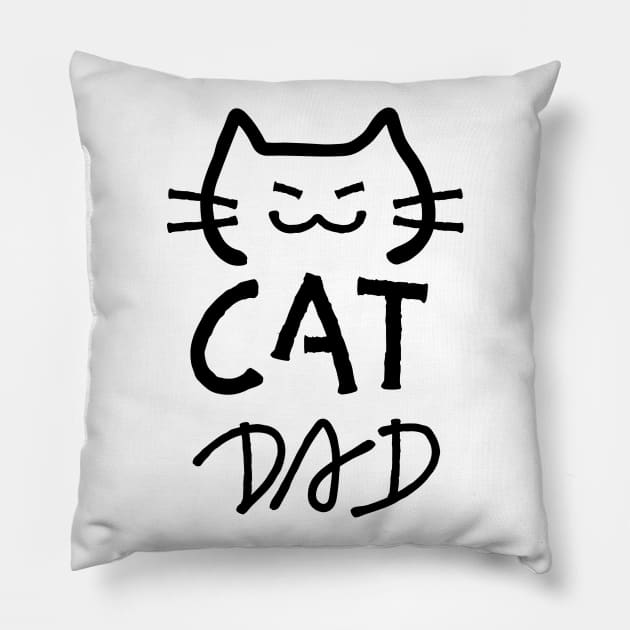 Cat Dad Meow Daddy Pillow by Attapet Original