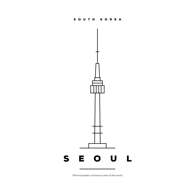 Seoul Minimal Black Line Design by kursatunsal