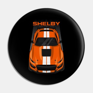 Ford Mustang Shelby GT500 2020-2021 - Twister Orange - White Stripes Pin