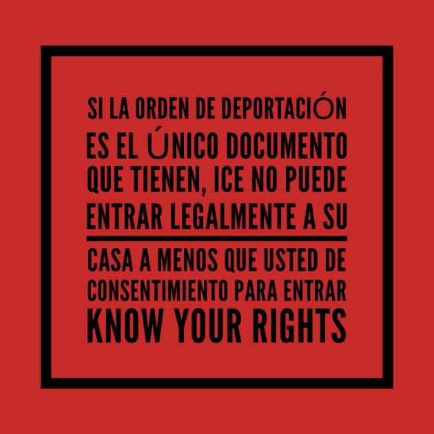 Know Your Rights: Consent to Enter (Spanish) by cipollakate