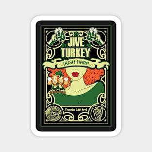 Jive Turkey Irish Harp Magnet