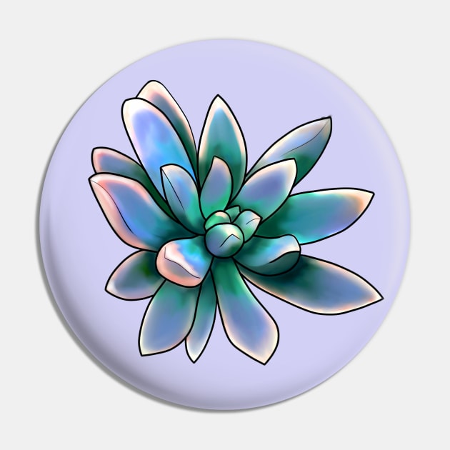 Green Succulent Pin by Kraina