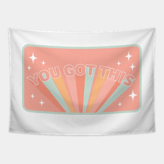 You Got This Pastel Words Tapestry by sydneyurban