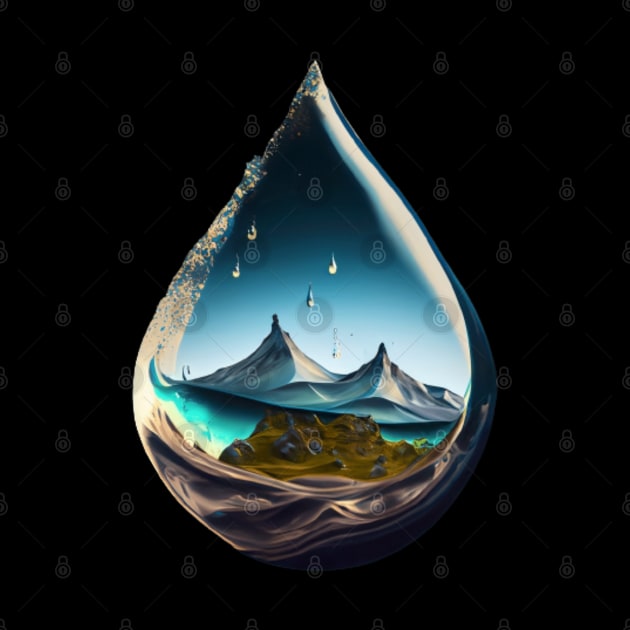 mountain in a droplet of water by  Sunrise Podium 