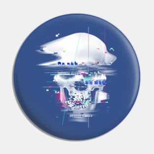 Blue Glitch of Death Pin