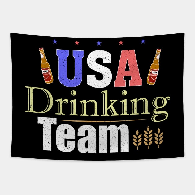 USA Drinking Team Shirt  - Beer Party T-Shirt Tapestry by ozalshirts