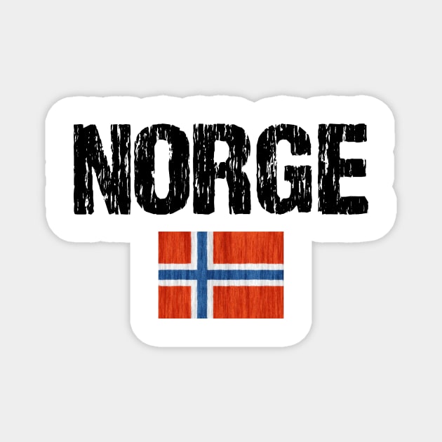 Norge Norway Flag Distressed Magnet by Nirvanibex