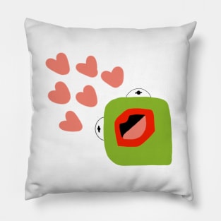 Kermit love meme Pillow