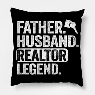 Father Husband Realtor Legend Real Estate Agent Gift Father's Day Pillow