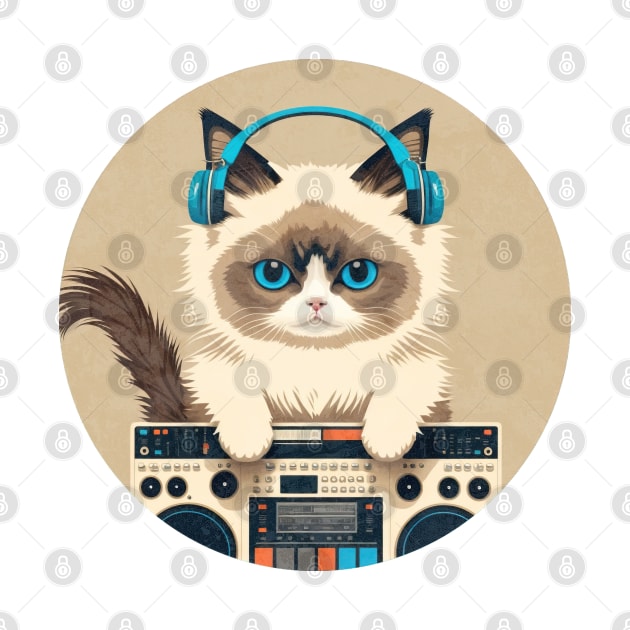 Cute DJ Ragdoll Cat by JGodvliet