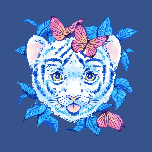 Tiger and butterflies by Freeminds