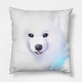 Cute Samoyed Drawing Pillow