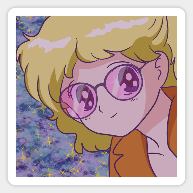 90s Anime Girl (Glasses) - Anime And Manga - Sticker | TeePublic 90s Anime Girl (Glasses) - Anime And Manga - Sticker | TeePublic