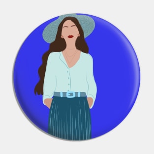 Woman at the beach 3 Pin