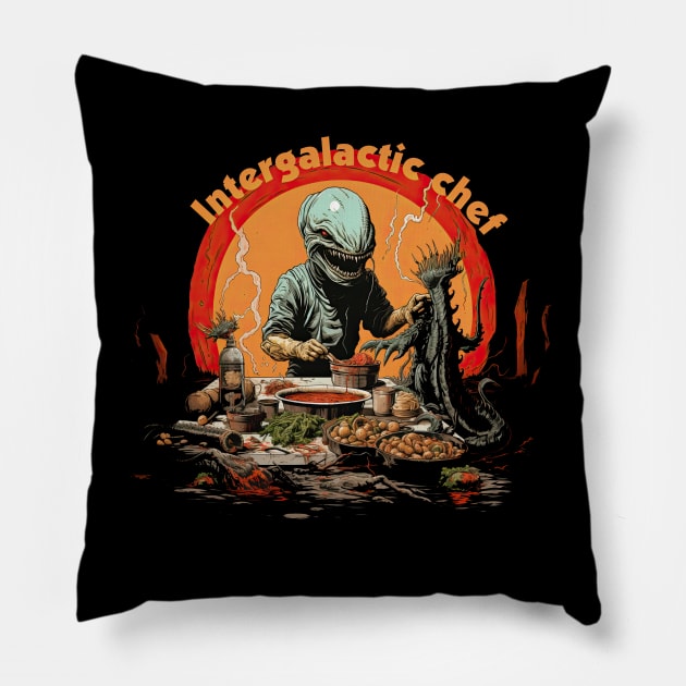 Intergalactic chef Pillow by obstinator