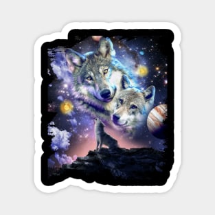 Cosmic Space Wolf Magnet