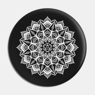 Mandala D20 Dice RPG Pin