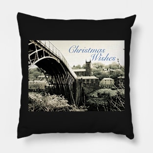 Christmas Wishes Ironbridge Village Spring Snow Pillow