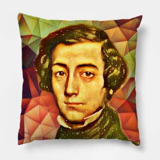 Alexis de Tocqueville Snow Portrait | Alexis de Tocqueville Artwork 15 Pillow