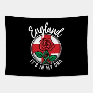 England - It's in my DNA. English rose with a DNA strand on the flag of England design Tapestry