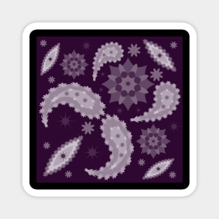 Floral pattern with leaves and flowers paisley style Magnet