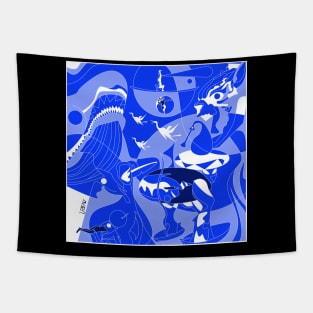 garden of the monsters in death parade ecopop Tapestry