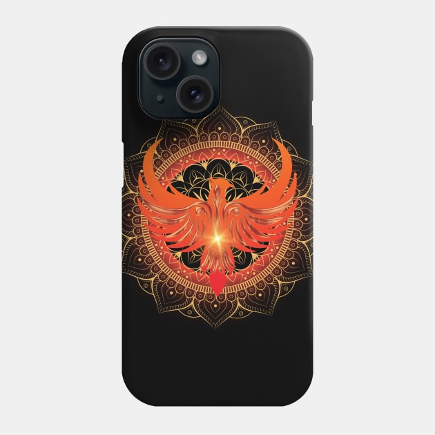 Rising Phoenix Mandala Phone Case by Mazzlo Shop