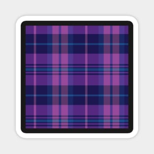 Vaporwave Aesthetic Arable 1 Hand Drawn Textured Plaid Pattern Magnet