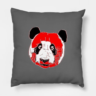 head China adorable papa bear panda face Bamboo Pillow