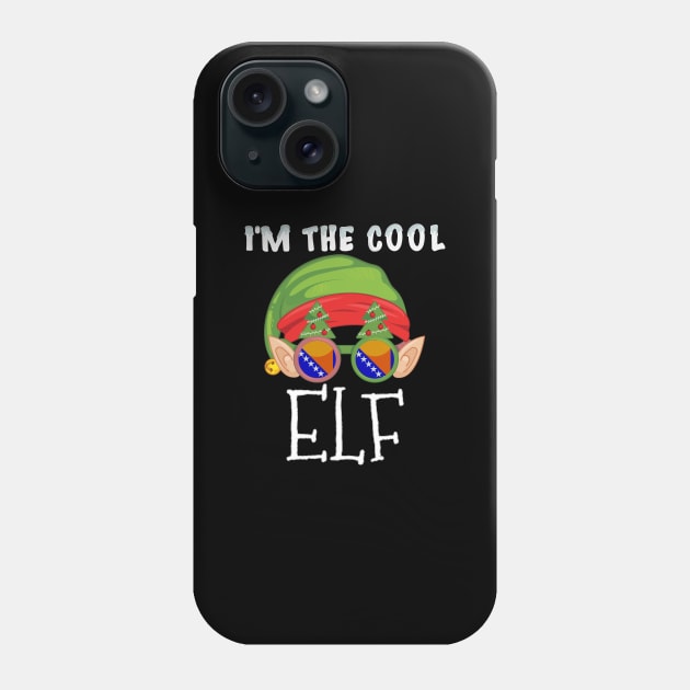 Christmas  I'm The Cool Bosnian Elf - Gift for Bosnian Herzegovinian From Bosnia And Herzegovina Phone Case by Country Flags