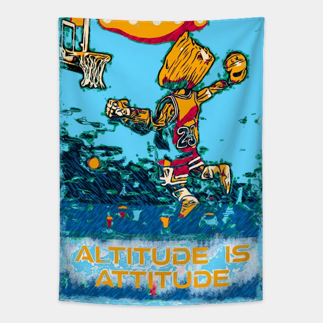 Basketball Altitude is Attitude Jump p3 Tapestry by FasBytes