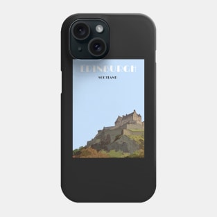 Edinburgh Castle Travel Poster Phone Case