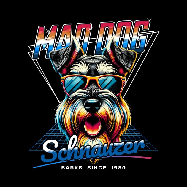 Mad Dog Schnauzer by Miami Neon Designs