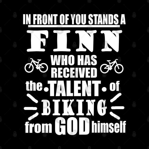 Biking Finn Mountain Biking Gift Finland by FindYourFavouriteDesign