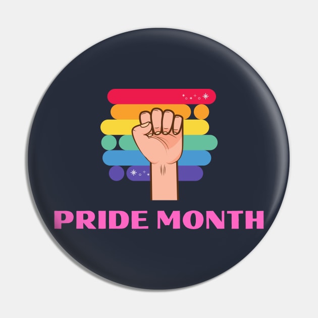 Happy Pride Month | Pride | Pride Month - Pride Month - Pin | TeePublic