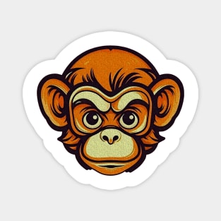 Orange Monkey Magnet