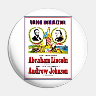 Lincoln Vintage Restored Presidential Election Poster Pin