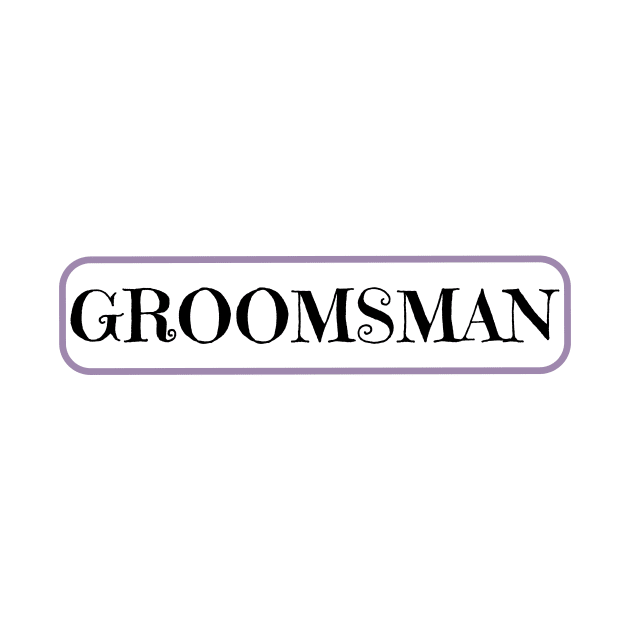 Groomsman on wedding day by designInk